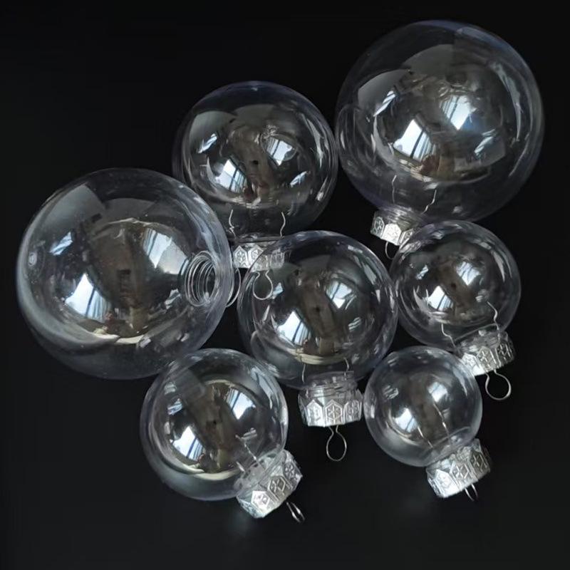 Clear PVC Christmas Tree Ornament - DIY Hollow Round Pendant Ball