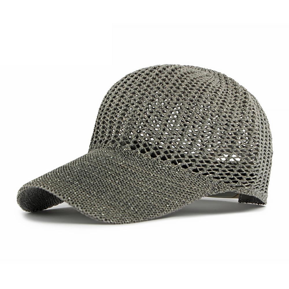 Summer Knitted Hollow Mesh Baseball Cap Women's Outdoor Sunscreen Hat Beach Cap