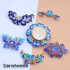 Handgefertigte antike Stil Brennofen Blau Cloisonné Accessoires für DIY Hanfu Haarspangen & Anhänger