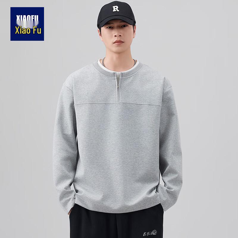 Xiaofu Men s Casual Half-Zip Sweatshirt 4XL
