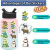 60 Animal Stacked Graffiti Stickers Guitar Notebook Suitcase DIY Waterproof Stickers