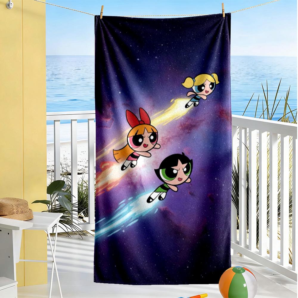 Powerpuff Girls Adventure cozy beach towel Durable swimming & surfing Bath Accessory Spiritual Gift
