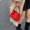 Borsa a Mano da Donna in Pelle Scamosciata Retrò Borsa Tote Piccola Pigra Elegante Pieghettata Borsa a Nuvola da Donna Borsa a Tracolla