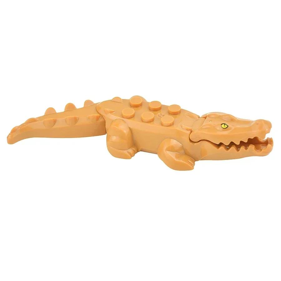 City Animal Building Block Figures Eagle Owl Goat Crocodile Dog Lion Cheetah Parrot DIY Farm Street View Accessories Bricks Gift