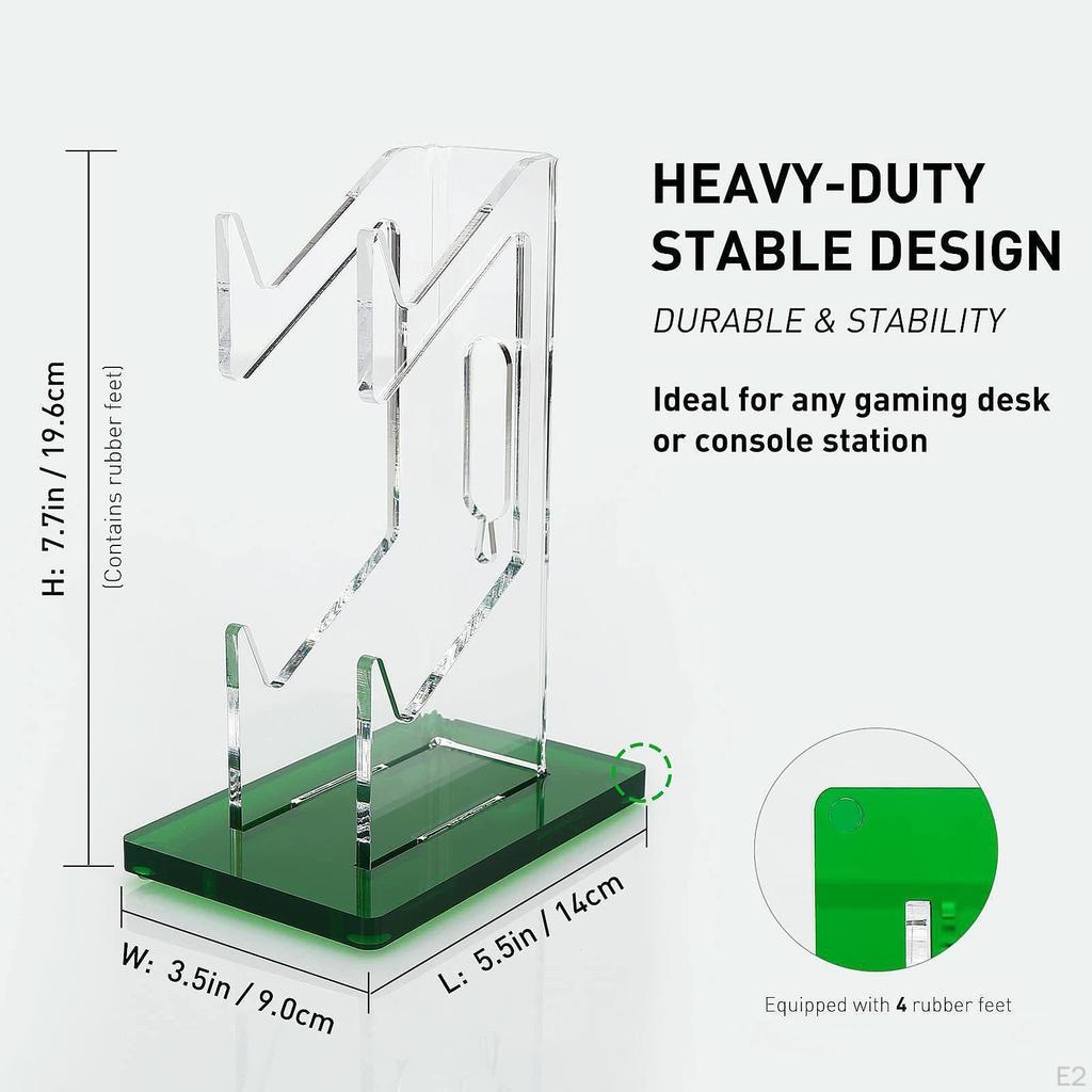 2 Tiers Controller Display Stand Clear Headphone Holder Desk for Game Grips
