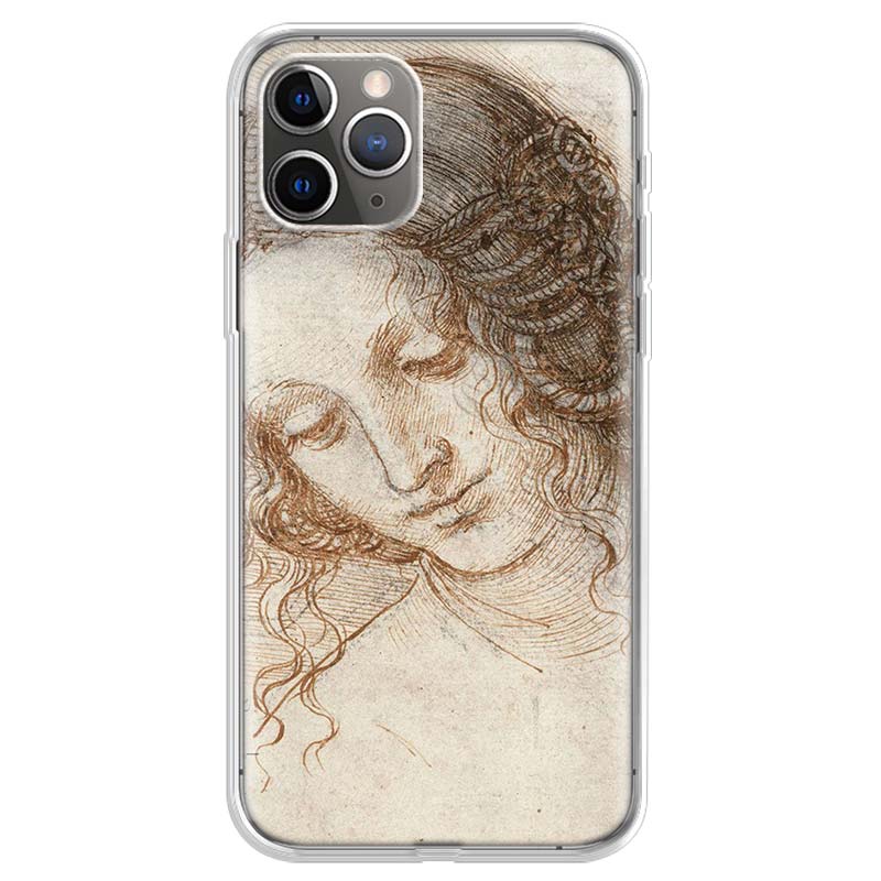 Italy leonardo da vinci art Phone Case For iPhone 17 Air 11 13 Mini 14 15 Plus 16 12 Pro Max 16E SE 7 8 Pattern Soft TPU Back Co