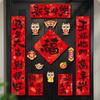 Festival Decals Spring Festival Couplets FU Character Door Sticker  Door Decorations