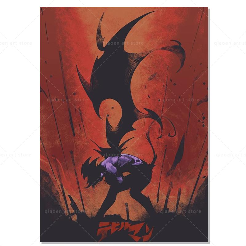

Аниме Devilman Crybaby Art крутые постеры с комиксами, холст, живопись, настенные художественные принты, картинки для гостиной, украшения дома, Cuadros 21x30 No Frame