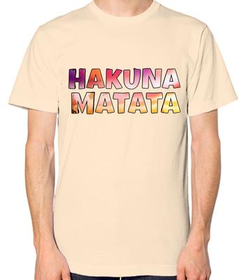 Hakuna Matata Cela Signifie Pas de Soucis T-Shirt Homme Femme Unisexe T-Shirt Top Slogan Célèbre