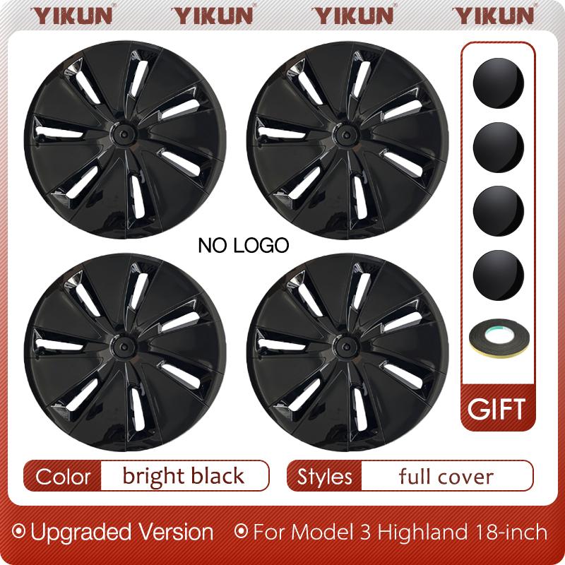 18 Inch 4PCS HubCap Car for Tesla Model 3 Highland 2025 Performance Wheel Parts Full Rim Cover Wheel Cap Accessories Wheel Cover