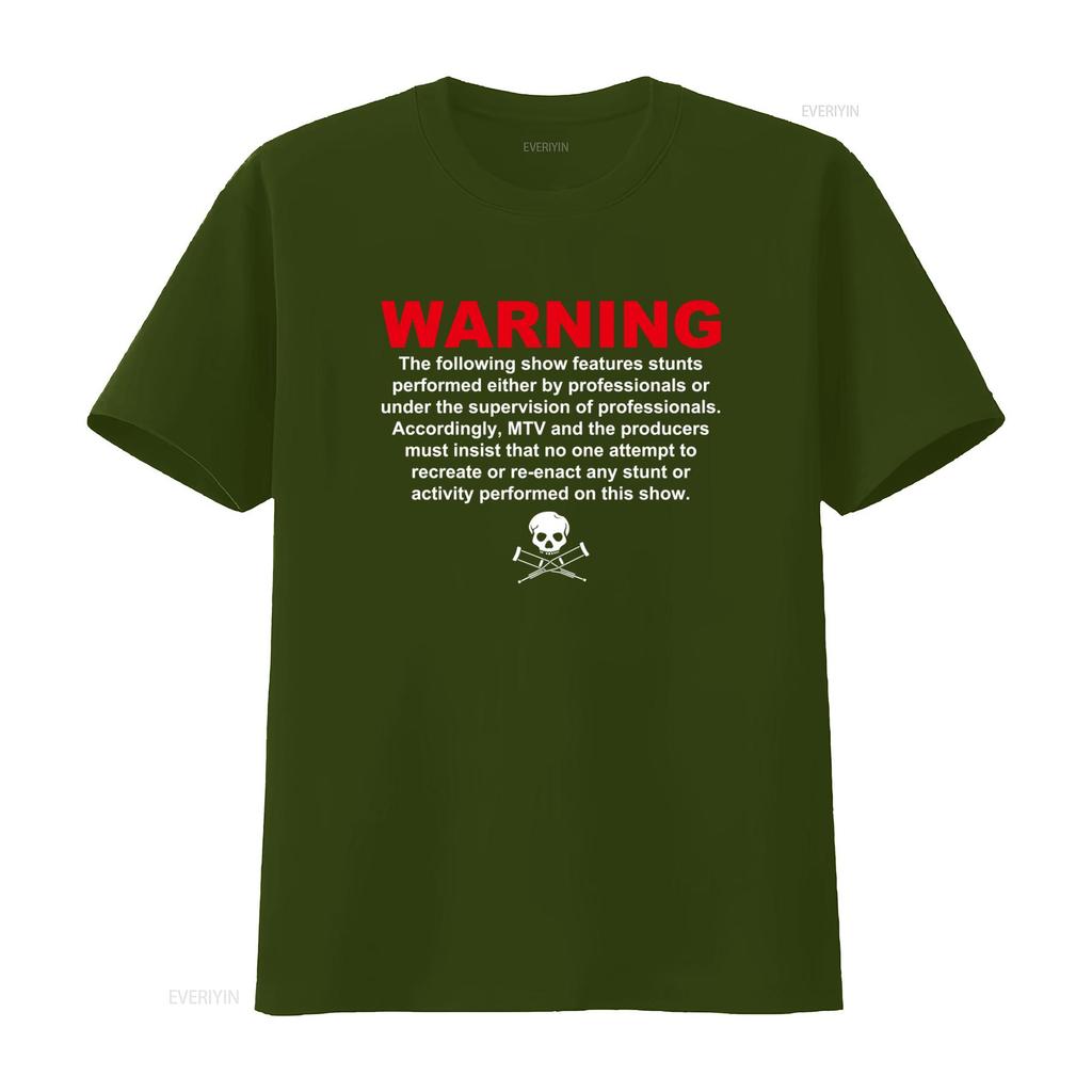 Jackass Der Film Werbe Warnung Totenkopf Gekreuzte Krücken T-Shirt vintage Gewaschen Designer Kleidung Atmungsaktiv homme Grafik