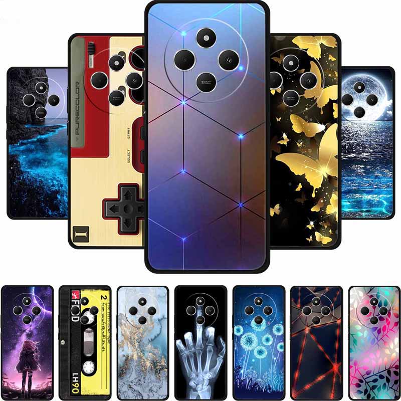 For Xiaomi Poco C75 Case PocoC75 Coque Black Silicone Soft Phone Case For Redmi 14C 14R A3 Pro Back Cover Case Redmi14C 14 C Bag