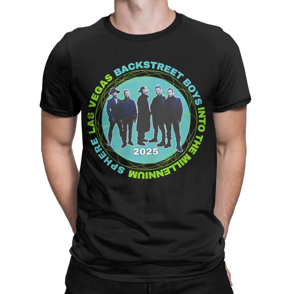 Men Women TShirts Backstreet Boys Las Vegas Tour Novelty Cotton Tees Short Sleeve 2026 Concert T Shirts Clothes Graphic Printed
