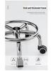 Silent Mobile Beauty Stool with Universal Wheels - Multifunctional, Low-Profile, Round Design for Home or Studio Use.