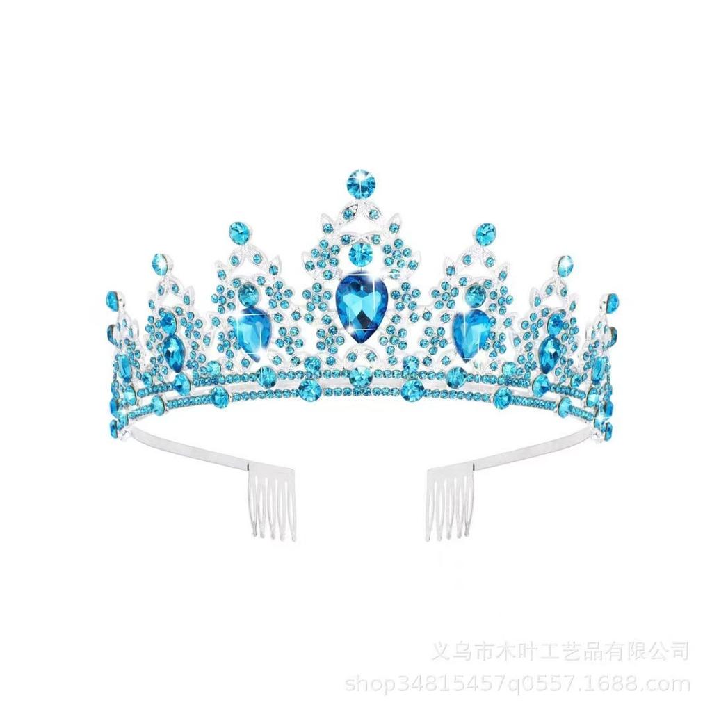 Bride's Crown Headwear  Alloy Rhinestone Hair Band Wedding Crown  Birthday Hair Accessory  Style Headband Accessory