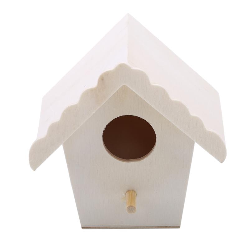 

Creative Wooden Hummingbird House With Hanging Rope Home Gardening Decoration Bird s Small Hot Nest Diy Types Wall-mounted