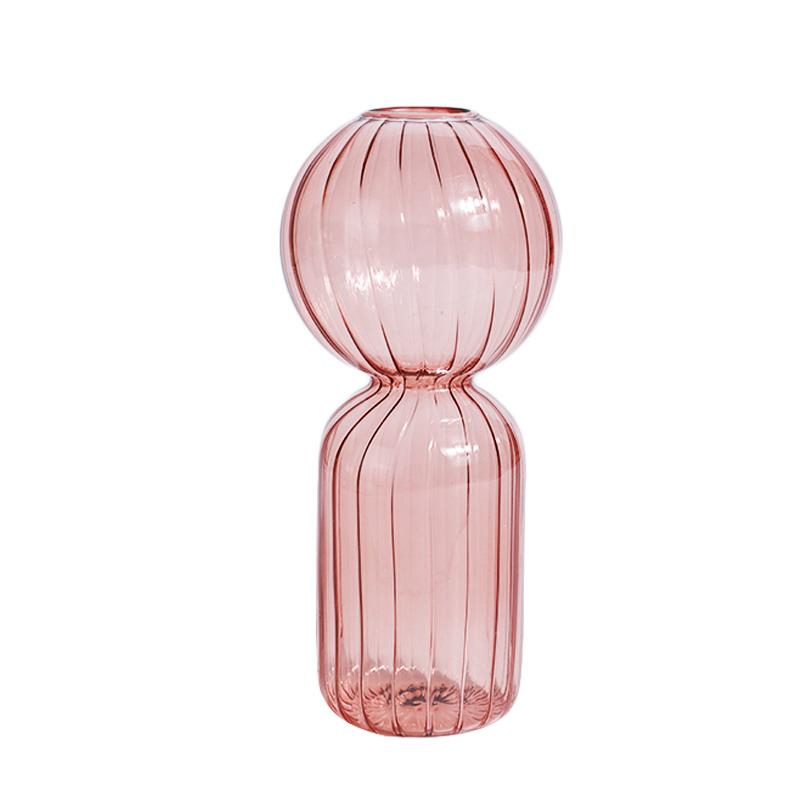 Home Decoration Glass Vase Room Decoration Flower Pot Modern Color Crystal Transparent Hydroponic Plant Flower Arrangement Art