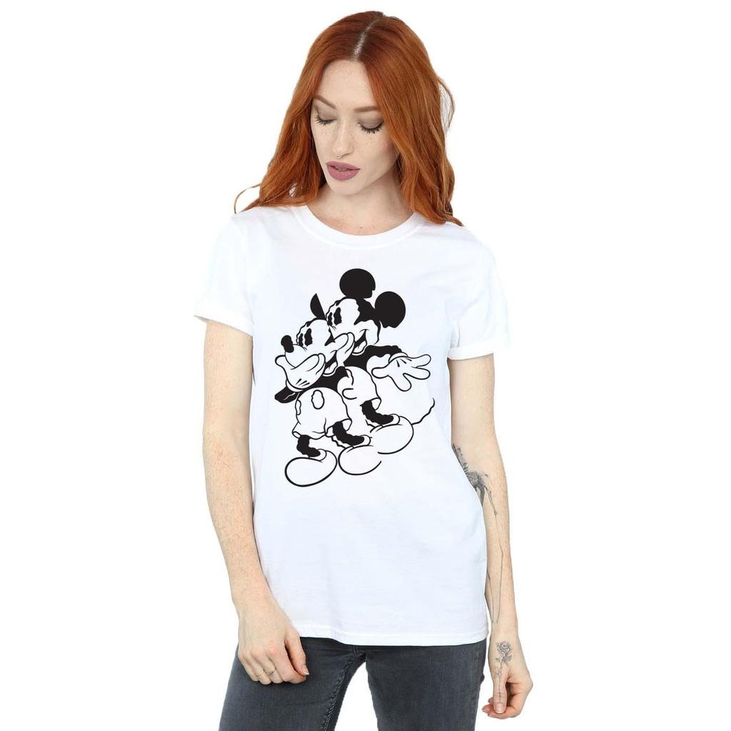 Disney Womens/Ladies Mickey Mouse Shake Cotton Boyfriend T-Shirt