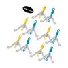 10Pcs Fishing Line Space Bifurcation Swivels 8 Shaped Rings Contactor for Double Hook Subline Splitter Fishing Tackle