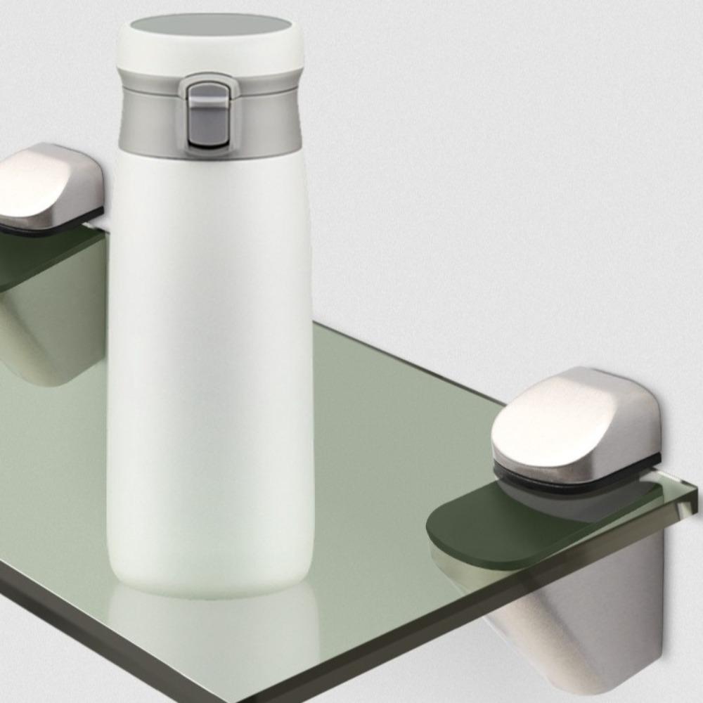 Zinc Alloy Metal Glass Clamps 1-22mm Thickness Adjustable Partition Board Holder Anti-Slip Glass Shelf Brackets DIY Installation