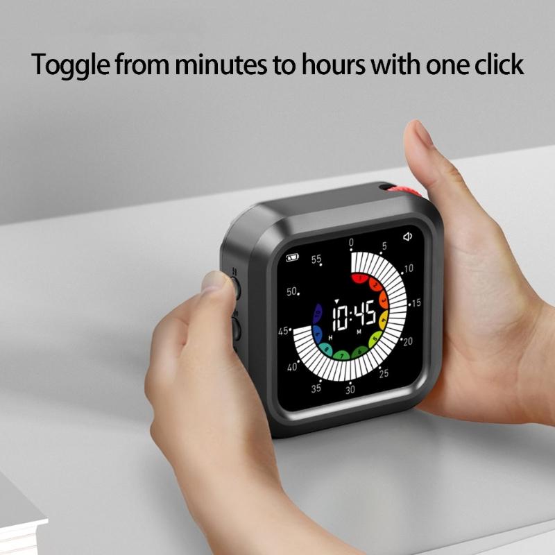 Digital LCD Display Visual Timer with Magnetic Backing For Precise Time Management In Homes Office Gym And School