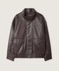 ROEM High-Neck Oversized Faux Leather Jacket Rmjkg49R11