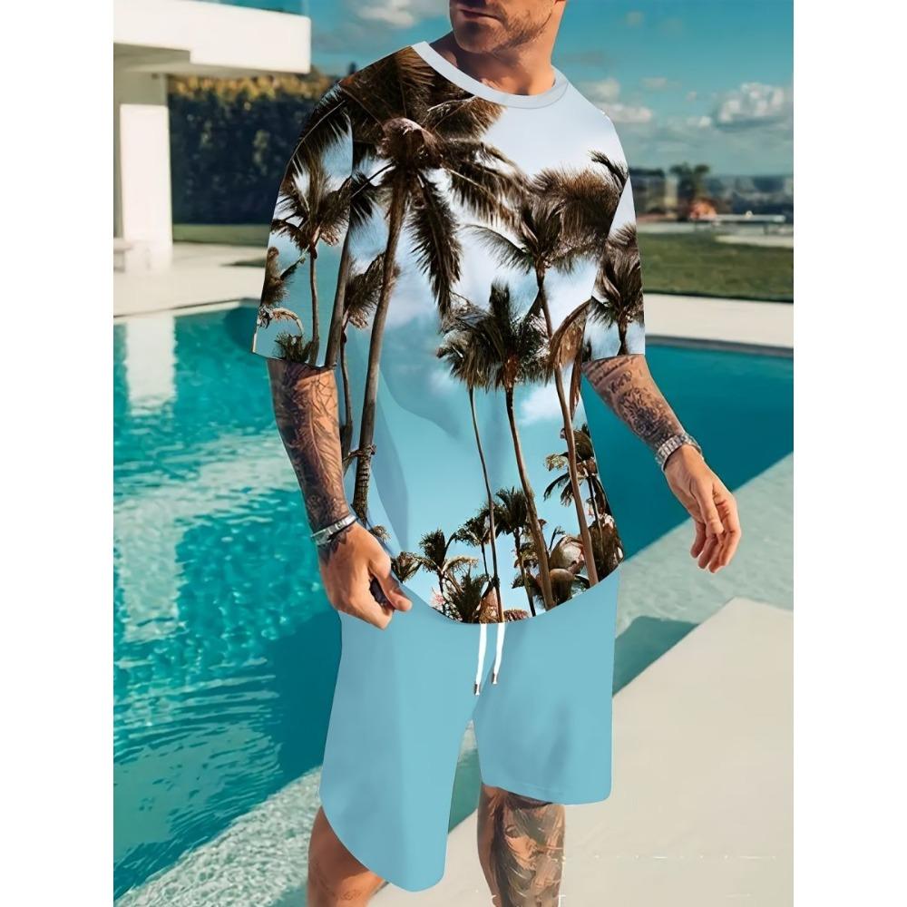 Men s 3D Printed Printed Embroidery Casual Short Sleeve Shirt S