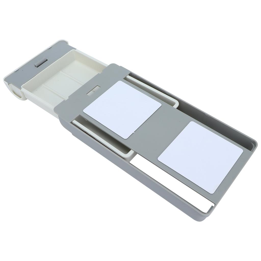 Under Desk Drawer Office School Kitchen Under Desk Storage Box for Pens Keys Makeup Sundries StorageWhite Gray