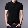 Herren Business Casual Polo Kurzarm T-Shirt Sommer Bequemes und atmungsaktives Oberteil aus massiver Baumwolle
