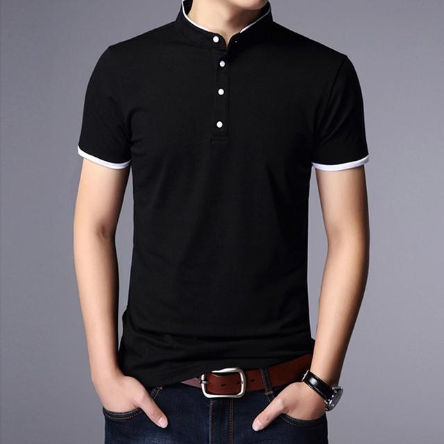Herren Business Casual Polo Kurzarm T-Shirt Sommer Bequemes und atmungsaktives Oberteil aus massiver Baumwolle
