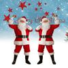 Santa Costume Claus Outfit Christmas Flannel Suit Mens Dress Cosplay Costume