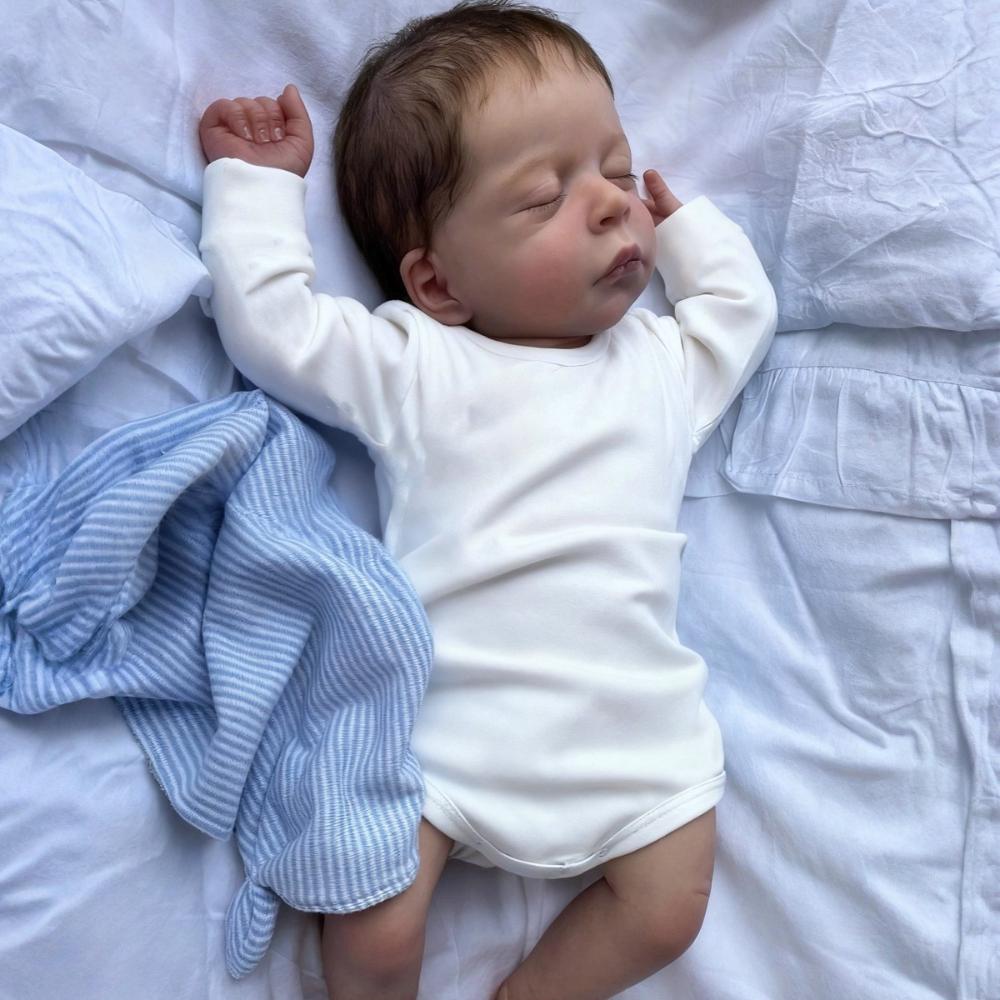 

BZDOLL 48 см Реалистичная кукла-реборн, игрушка, кукла-младенец, как живая, с тканевым телом, 3D кожа, ручная работа, подарок на день рождения, игрушка для игр в домик, для сна, для переодевания cloth body doll