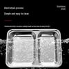 Deep 316 Stainless Steel 2-Compartment Meal Tray, 10-Pack