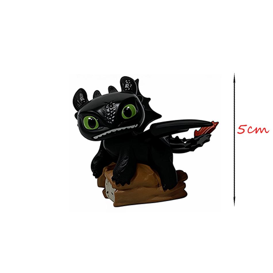 Милые мультяшные персонажи Как приручить дракона Беззубик Серия Креативные фигурки Настольное украшение Автомобильный подарок Подвижные шарнирные Масштабные Детализированные