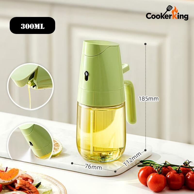 

COOKER KING 300/500ml Oil Spray Bottle PP+sodium Calcium Glass Spray and Pour Dual-purpose Oil Pot Portable Oil Pot Camping BBQ