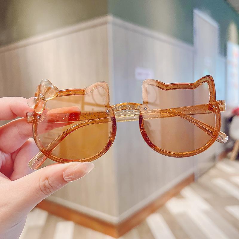 Children'S Sunglasses Uv Protection Girls Cute Kitten Sunglasses Little Girl Baby Sunshade Glasses Do Not Hurt The Eyes Women