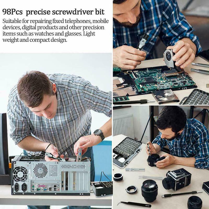 115 In 1 Precision Screwdriver Set Repair Tools Bits for Phone Laptop PC Watch