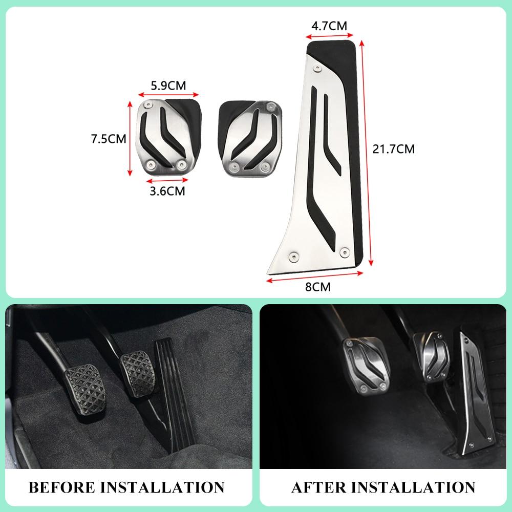 Rostfritt stål Gaspedalen för BMW X3 X4 X5 X6 5/3/7-serien F30 F32 F34 F10 F11 F07 E38 F01 E84 F25 AT MT bil