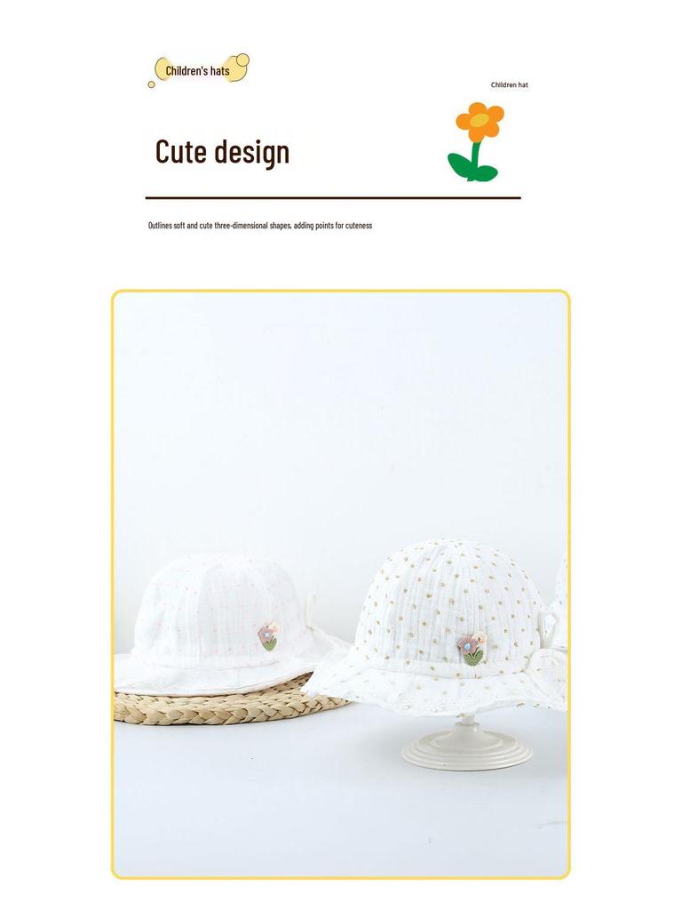 Adorable Baby Bucket Hat for Toddler Girls - Sun Protection for Spring & Autumn