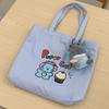 Cute Canvas Cat Paintings Handbags Large Capacity Casual Cartoon Canvas Bag Lightweight Shoulder Bag Students Casual