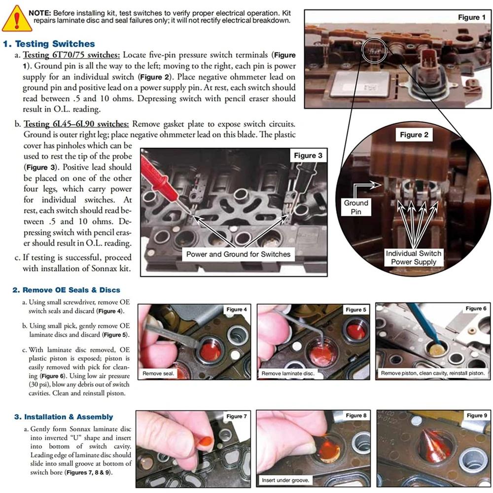 124740-TL30 Pressure Switch Installation Tool Kit Works with F/124740-30K For GM Transmissions 6L90 6L80 6T70 6L50 6L45 (Gen 1)