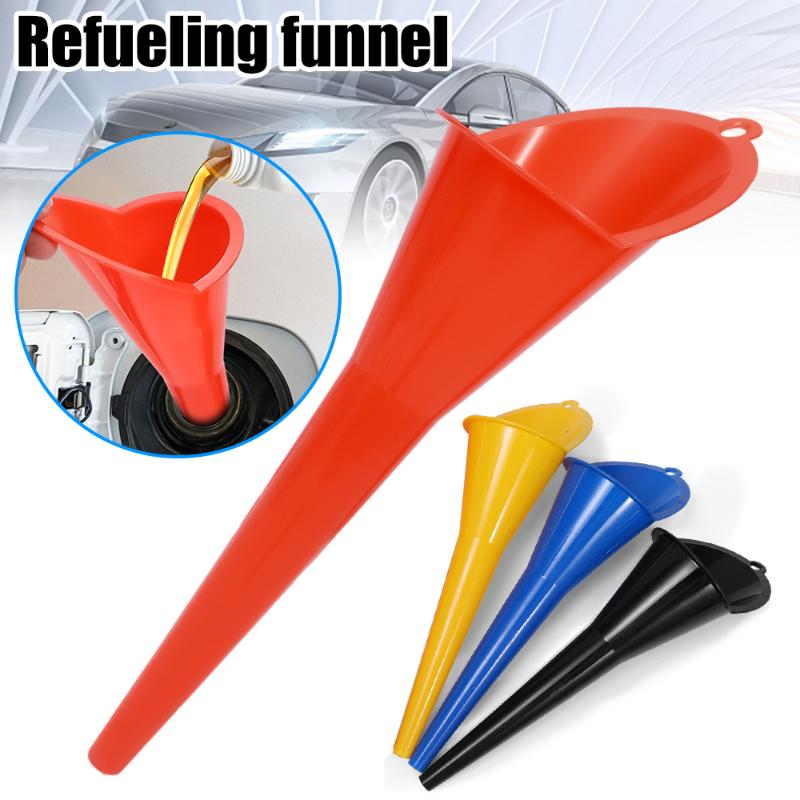 Hand Free Fuel Funnel Car Long Handle Funnel Petrol Filling Equipment Splash Proof Plastic Fuel Funnel Motorbike Cars Part