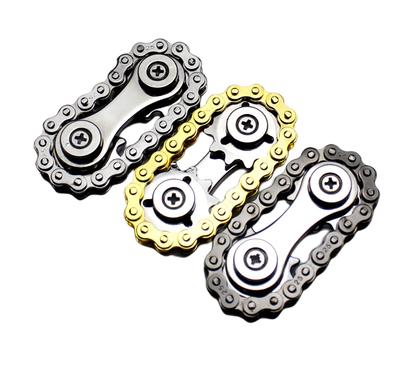 Fingertip Gyro Ketten Schwungrad Kettenräder Edelstahl Angst Relief Dekompression Metall Spielzeug Getriebe Kettenrad Road Spinner