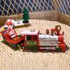 Electric Christmas Train Toys with Sound Light Rail Car for Christmas Tree Decoration Track Frame Railway Set Gifts