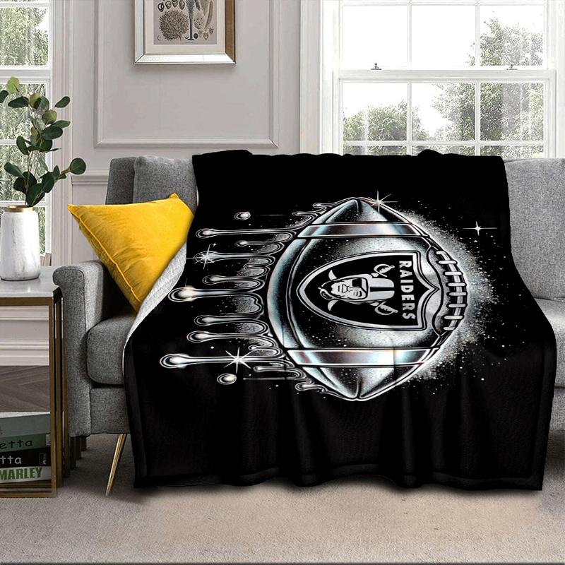 Football Club Emblem Blanket Flannel Blanket for Bed, Sofa, Camping, Hiking, Picnic Essentials, Gift for Family Fan Gifts