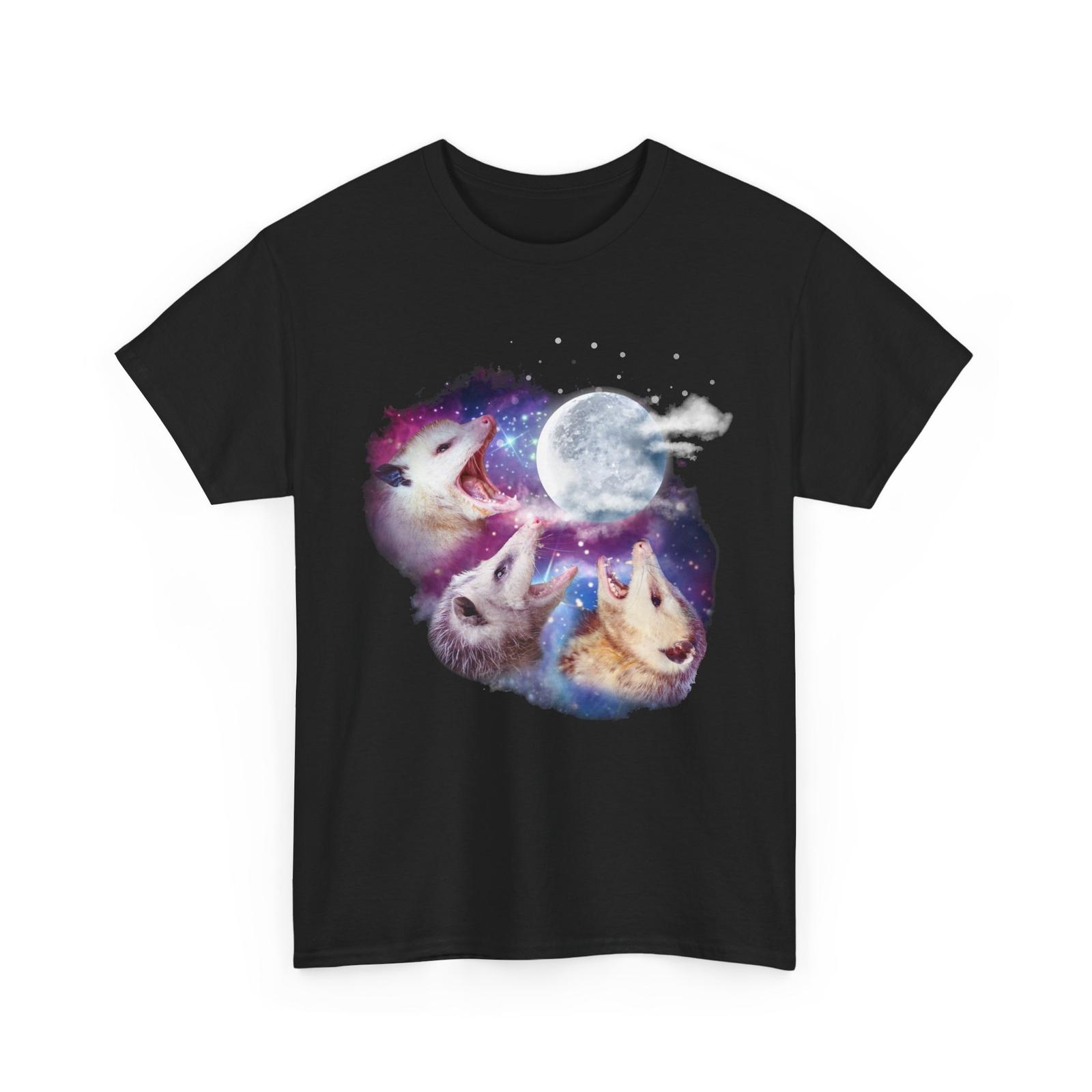 Opossum Shirt Three Opossums with Moon Animals Opossum Lovers Funny Shirt XXXXL