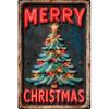 Retro Christmas Aluminum Wall Art for Home and Restaurant Decor