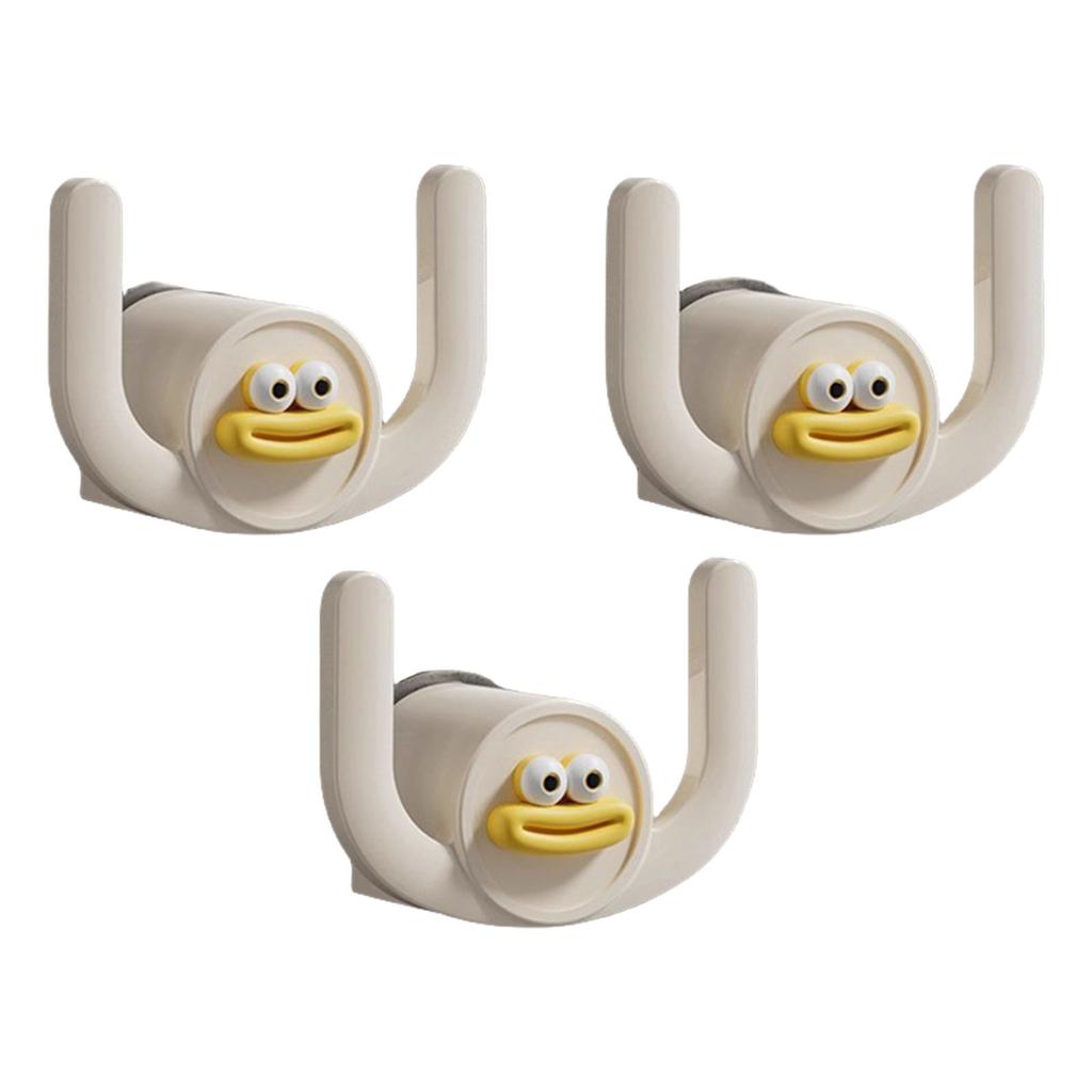 3 kusy Pevný Bez Vrtání Závěsný Háček do Koupelny Plastové Materiály Přenosný Doplněk pro Extra Úložný Prostor v Kuchyních