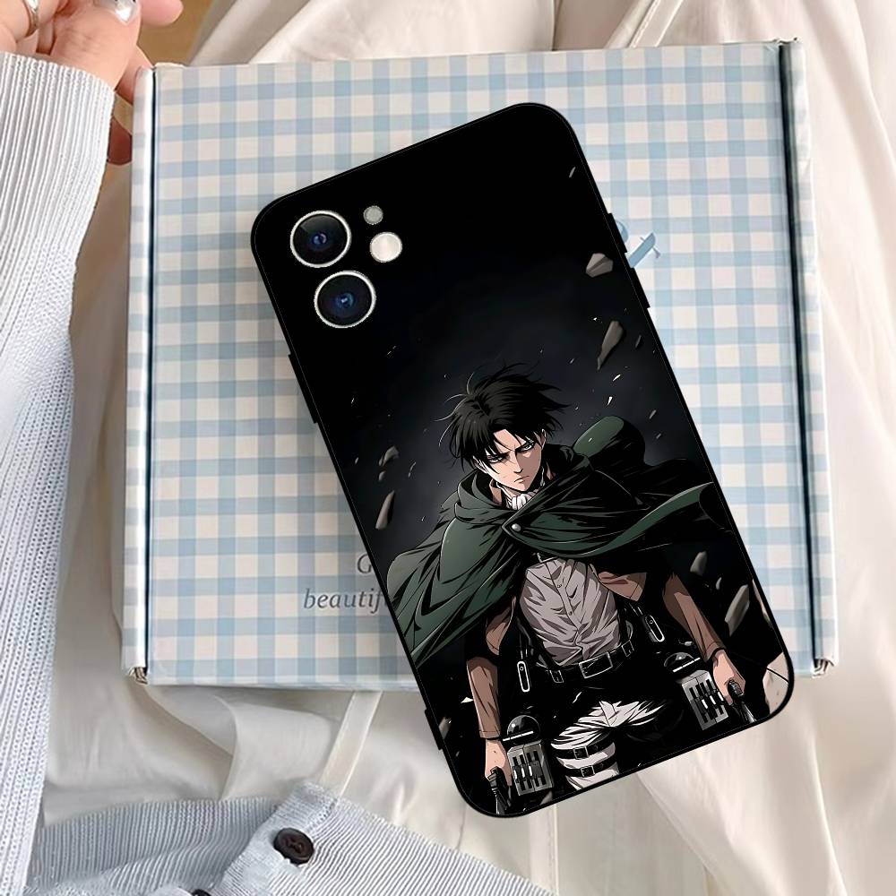 Levi B-AckermanY Attack On Titan Phone Case Black Phone Case For IPhone 17/16/15/13/14 Pro Max/ 11Plus/X/Xr/Xs Max 13mini