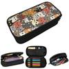 Pink Cute Cats Lovely Kitten Pattern Pencil Case for Kids School Pen Box Pencil Bag Stationery Supplies Pen Holder Bag